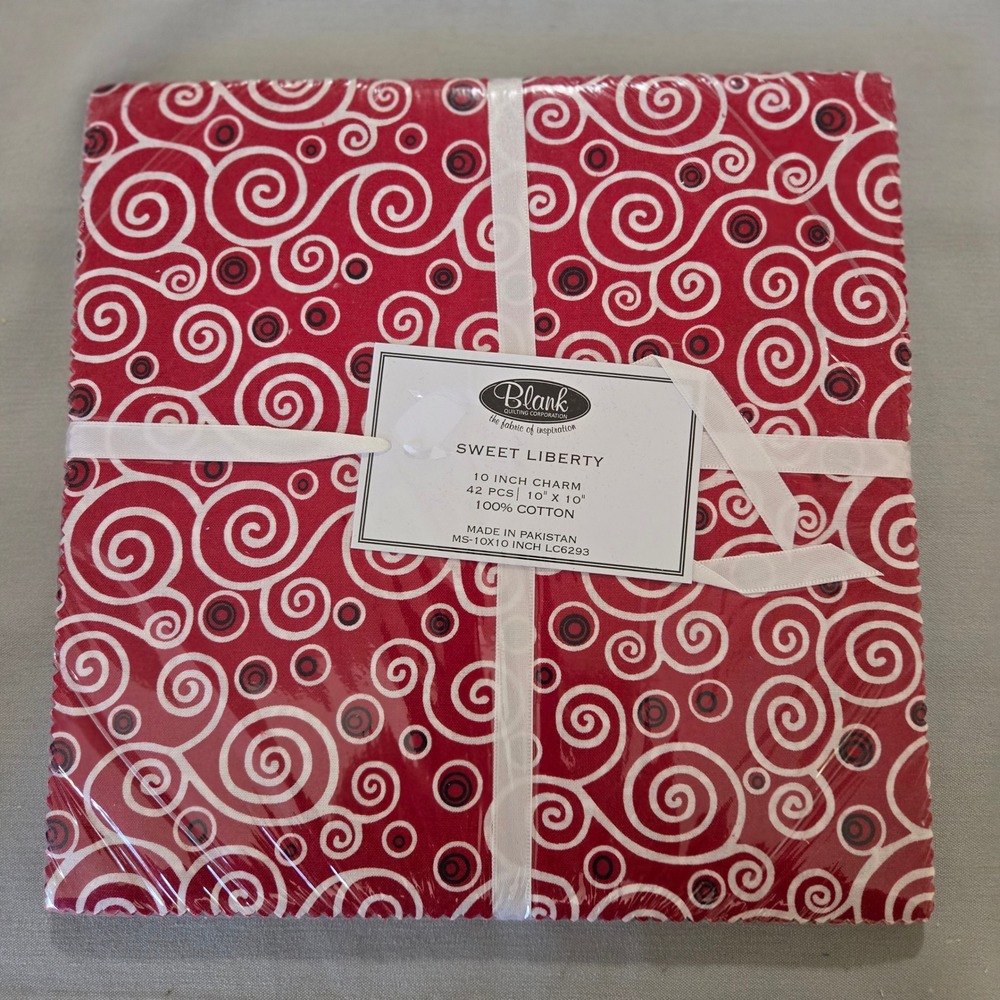Blank Quilting Sweet Liberty 10 Inch Pack 42 Pcs 10x10 Cotton Fabric LC6293